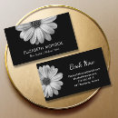 Search for black and white business cards Hairdresser
