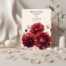 Search for dahlia save the dates Burgundy red maroon dahlias