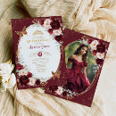 Search for burgundy and gold quinceanera invitations For kids
