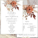 Search for brown wedding programs rustic
