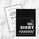Search for over the hill birthday invitations Black and white