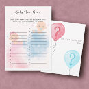 Search for games gender reveal invitations Watercolor