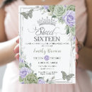Search for silver and green sweet 16 invitations For kids