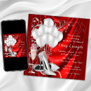 Search for red and silver birthday invitations 70th