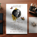 Search for sunflower and butterfly invitations Watercolor