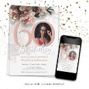 Search for floral 60th birthday invitations Feminine