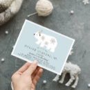 Search for polar bear birthday invitations Blue