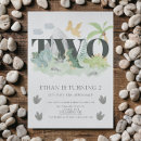 Search for dinosaur 2nd birthday invitations Baby boy