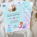 Search for mermaid pool party invitations Girly underwater ocean seaside