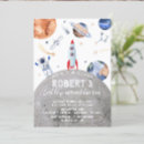 Search for space birthday invitations first
