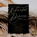 Search for black and gold rehearsal dinner invitations Calligraphy