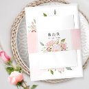 Search for floral wedding invitation belly bands blush pink