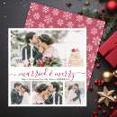 Search for modern holiday wedding announcement cards hand lettered
