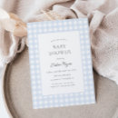 Search for blue gingham invitations Mother to be