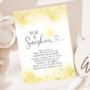Search for you are my sunshine invitations Minimalist