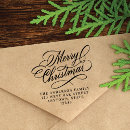 Search for return address christmas rubber stamps Calligraphy