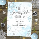Search for blue snowflake baby shower invitations a little snowflake