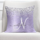Search for purple and silver pillows For her