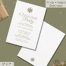 Search for white gold christmas invitations Elegant script font typography