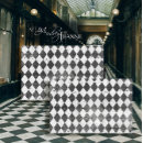 Search for harlequin wrapping paper Black and white