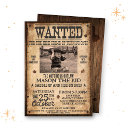Search for wanted poster invitations Outlaw