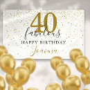 Search for 40th birthday posters black and gold