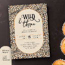 Search for leopard print birthday invitations Wild and three