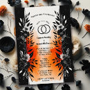 Search for orange and black wedding invitations Dramatic