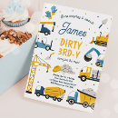 Search for construction 3rd birthday invitations Boy birthday party