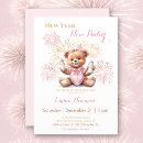 Search for new years baby invitations Pink