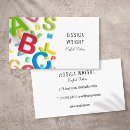 Search for language teacher business cards Modern