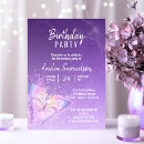 Search for purple butterfly birthday invitations Cute