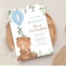 Search for simple blue 1st birthday invitations Boy first birthday