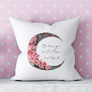 Search for love you to the moon and back pillows Pink