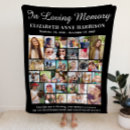 Search for in loving memory photo blankets Memorial