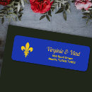 Search for fleur de lis return address labels New orleans