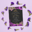 Search for purple black butterfly birthday invitations Gold