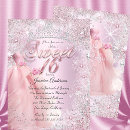 Search for winter wonderland sweet 16 invitations pink