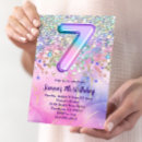 Search for 7th birthday invitations Rainbow