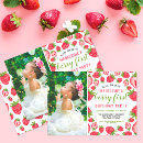 Search for berry 1st birthday invitations Cute