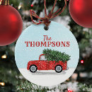 Search for red truck ornaments Winter