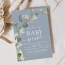 Search for blue and green baby shower invitations eucalyptus