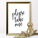 Search for please take one wedding signs Script