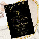 Search for confetti graduation invitations Gold foil