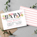 Search for floral baby girl shower invitations Elegant