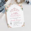 Search for princess baby shower invitations Watercolor floral