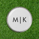 Search for monogram golf ball markers Black and white