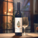 Search for christmas wine labels Watercolor