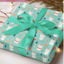 Search for cat christmas wrapping paper Vintage