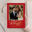 Search for holiday wedding announcement cards First married christmas